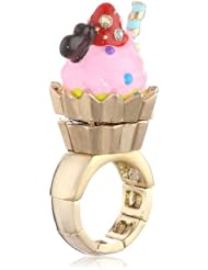 Betsey Johnson "Paris is Always a Good Idea" Cup Cake Stretch Ring, Size 7.5