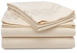 Natori Antique Peony 300-Thread-Count Queen Flat Sheet