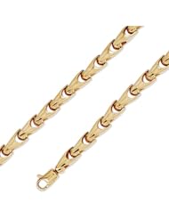 14K Solid Yellow Gold HipHop Bullet Chain Necklace 6.5mm (1/4") 26"