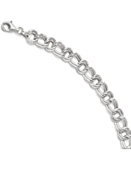 Leslies 14K White Gold Fancy Link Bracelet