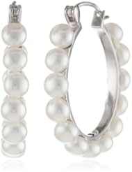 Bella Pearl Hoop Earrings