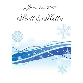 Snowflake Banner Design Winter Theme Personalized White Coffe - Unassembled (Set of 24)