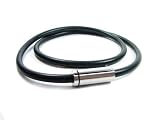 Produkt-Bild: Bruno Banani Damencollier Barrel Kautschuk mit Edelstahl 45cm 350050002