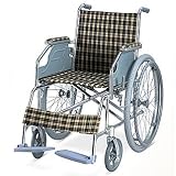 イエローチェックカラー【送料無料】【ファンライト】【自走式】【折りたたみ式】【アルミ】【車椅子(車いす)】【ノーパンクタイヤ】【超軽量】【背面ポケット】【車イス...