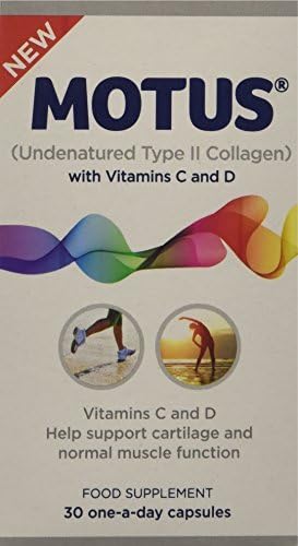 Motus (Undenatured Type II Collagen) 30 One-a-day Capsules by Forum Health by Motus
