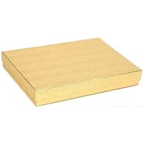 Gold Cotton Necklace Jewelry Gift Box Display 7 1/8"