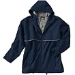 Men's New Englander Rain Jacket, Navy/Gray