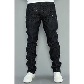 N4E1 The Rocker Selvedge Jean in Noir Indigo,Denim for Men