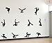 Dancer Hip-hop Dance Posture Wall Decal Sticker Living Room Stickers Vinyl Removable Balck Color