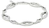 Katie Decker "Gothic" 18k White Gold and Diamond Toggle Bracelet