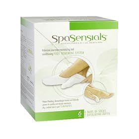 SpaSensials Moisturizing & Deep-Conditioning Foot Treatment, 6 Pouches, (Pack of 2)