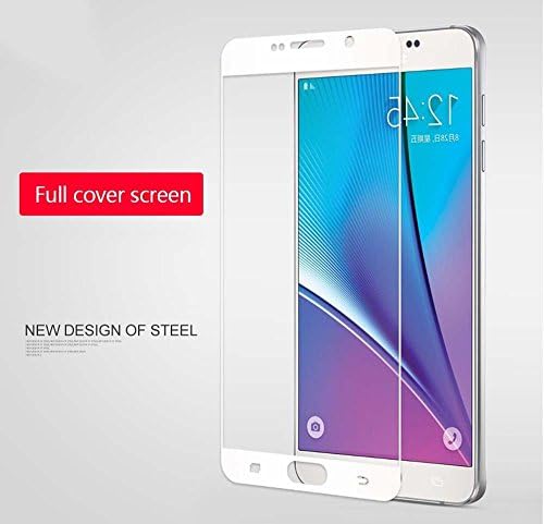 LEYSHIZ 3D Full Cover 0.3mm 9H Tempered Glass Premium Quality Japan Glass Protective Film Anti Oil Anti Shock Screen Protector For Samsung Galaxy Note 5 N9200 (WHITE)