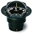 Ritchie Globemaster Compass Flat-Card Dial With Flush Mount And 12V Green Night Lighting (Black, 5-Inch)
