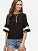 Floerns Women's Ruffle Bell Sleeve Casual Blouse Tops