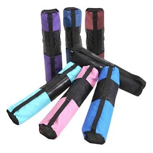 YogaAccessories (TM) Large Nylon Zippered Yoga Mat Bag