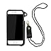 JAVOedge Black Sleeve Case with Removable Neck Lanyard for the Apple iPhone 6 with Card Holder (5.5