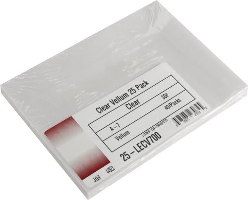 Vellum Envelopes A7 5.25"X7.25" 25/Pkg-Clear - 631548