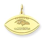 14K Baltimore Ravens Large Logo w/Name Football Charm