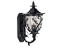 Kenroy Home 70202EP Meadow Medium Wall Lantern with Clear Seeded Glass Shade, Ebony Pearl