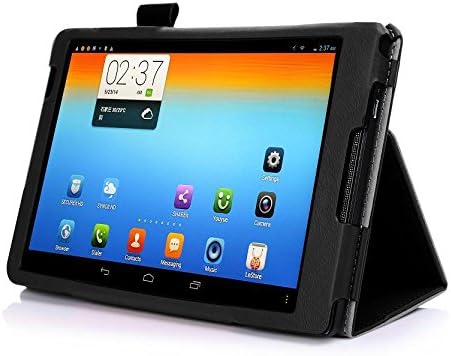 VSTN® Lenovo Tab S8-50 Multi-Angle Stand Slim-Book PU Leather Cover Case with Hand Strap&Card Holder, Only fit Lenovo Tab S8-50 tablet (Black)