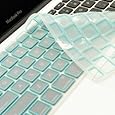 TopCase Silicone Keyboard Cover for Macbook Unibody 13-Inch, Macbook Pro Aluminum Unibody 13, 15, 17-Inch and Macbook Air 13-Inch Bundle with Mouse Pad - Light Blue