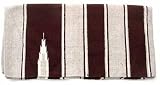 34 x 64 BROWN GRAY WHITE Navajo Print Saddle Blanket