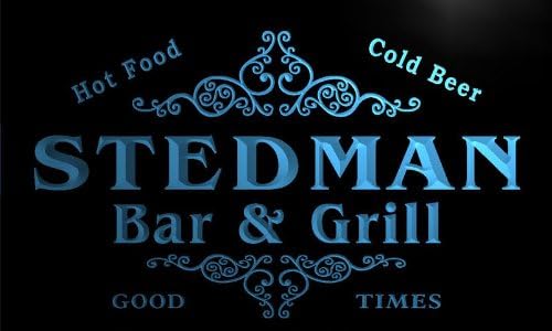 u43014-b STEDMAN Family Name Bar & Grill Home Decor Neon Light Sign