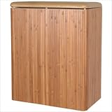 Big River Bamboo Upright Hamper with Vinyl Lid Color: Chocolate