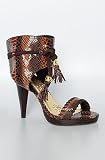 Naughty Monkey The Metal Mama Heel in Brown,Shoes for Women