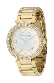 Michael Kors #MK5089 Women's Gold Tone Crystal Bezel Dress Watch