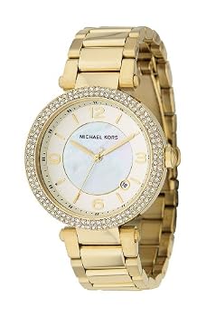 Michael Kors #MK5089 Women's Gold Tone Crystal Bezel Dress Watch