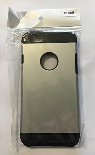 iPhone 6/6S Shock Dispersion Technology Cell Phone Case - Ultra Slim, Tough, Non Slip, Perfect Fit, Rugged Spider Web Design (Silver)