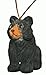 Miniature Wood-Carved Bear Cub Ornament