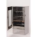 R�UCHEROFEN 80x40x27 EDELSTAHL + SCHEIBE + THERMOMETER