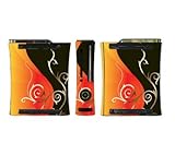 Orange and Black Swirl Skin for Xbox 360 Console