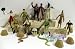 Indiana Jones 36 Piece Play Set Featuring 10 Random Indiana Jones Action Figures, Skull, Jewels and Treasures, Snakes, Dinosaur Skeleton, Top Secret Box, Boulder, and 12 Guns, Knives, and Accessories_s-1