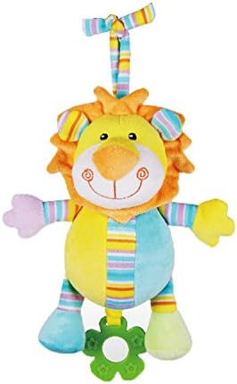 Platoyer Kid's Flannel Animal Toys Soft Plush Lion Shining Musical Pull String Doll