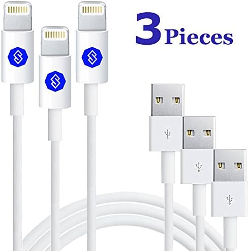 KOK(Tm) 3 Pieces USB Charging---Sync Data Cable [3 Feet] for iPhone 6 / 6 Plus, iPhone 5 / 5S / 5C, iPad Mini, iPad Air, iPod touch 5, iPod Nano 7 [Compatible with IOS]