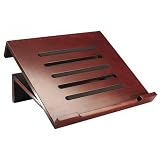 (Price/EA)Laptop Stand, w/ Cord Organizer/Hub Compatible, Mahogany