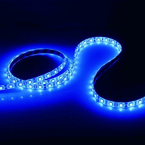 BZONE Super Bright 5m Waterproof LED Strips Indoor Outdoor Decorative Flexible LED Light Strip Lamp DC 12V, Blue Color, SMD 5050 LED