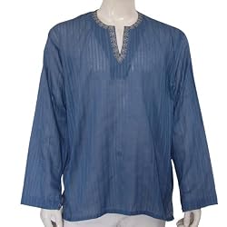 Long Sleeve Casual Cotton Shirt Kurta India Chest 44 inches (gsk617b)