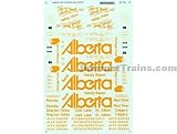 Microscale N Scale 4-Bay Cylindrical Hopper Decal Set - Government of Canada (Alberta)