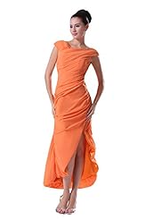 Cap Sleeves Charmeuse/Chiffon Evening Dress 