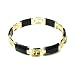 Gold Plated Sterling Silver Charcoal Chinese Jade Six-Section Tabular Bracelet with Tree Clasp and Stations, 7.5" Gold Plated Sterling Silver Charcoal Chinese Jade Six-Section Tabular Bracelet with Tree Clasp and Stations, 7.5"