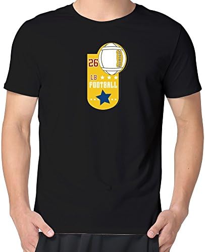 Jianqing Men's Pittsburgh Football Bell 26 T-Shirts Black Small