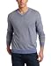 Perry Ellis Men's Long Sleeve V-Neck Sweater, Stonewash, Medium