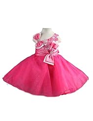Girls  Applique One Shoulder Flower-Girl Dress/Party Dress  With a Bow(s)