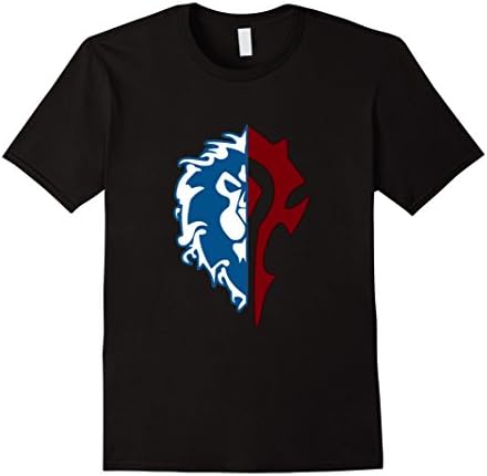 Men's WoW Hordes Alliance T-Shirt 2XL Black