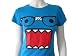 Domo Womens Shirt Nerdy Face (Medium) - Turquoise
