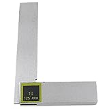 uxcell　曲尺　 Lスクウェアルーラー ノンマークスケール 直角定規 角度計 ツールー 新しい125 mm×80 mm